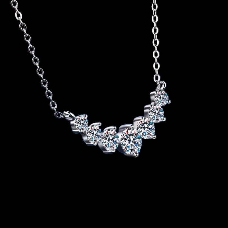 The Carat Cave Moissanite 18k White Gold Necklace