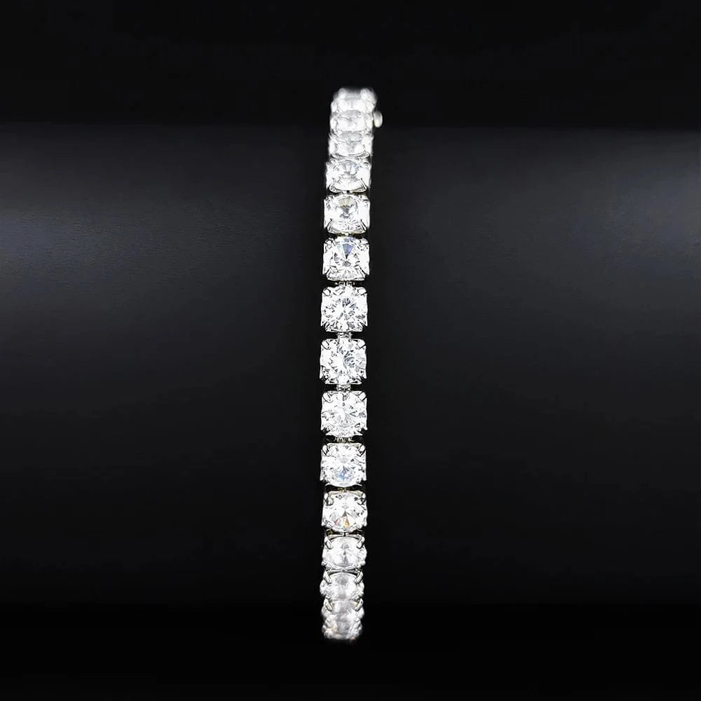 The Carat Cave Silver CZ Tennis Bracelet