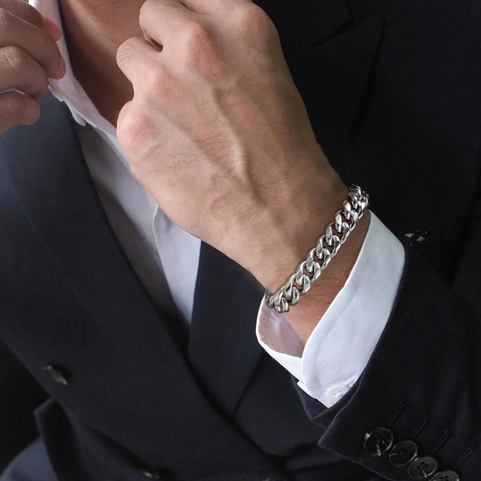 The Carat Cave Stainless Steel Bold Cuban Bracelets for Men Women - 6mm/8mm/10mm/12mm