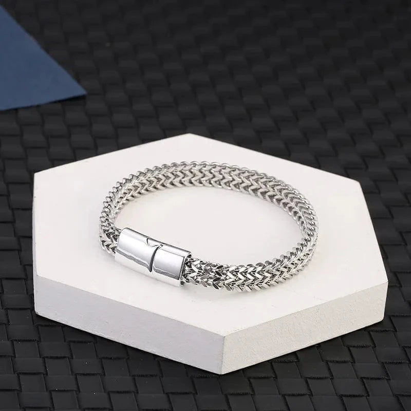 The Carat Cave Stainless Steel Bully Bracelet
