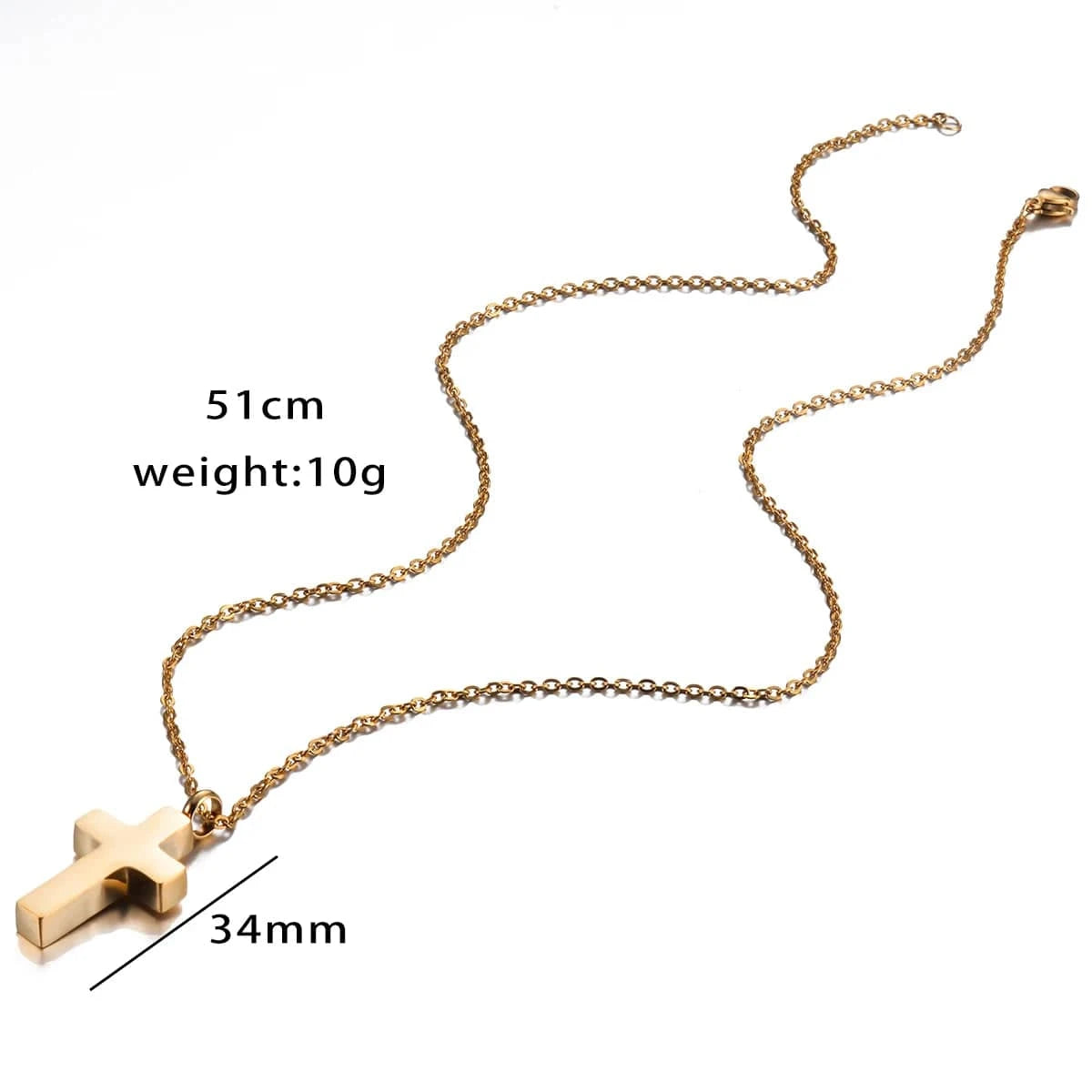 The Carat Cave Stainless Steel Classic Cross Cremation Urn Locket Pendant Necklace Memorial Keepsake Jewelry For Women/Men