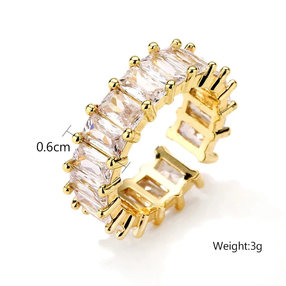 The Carat Cave Step-Cut CZ Eternity Ring