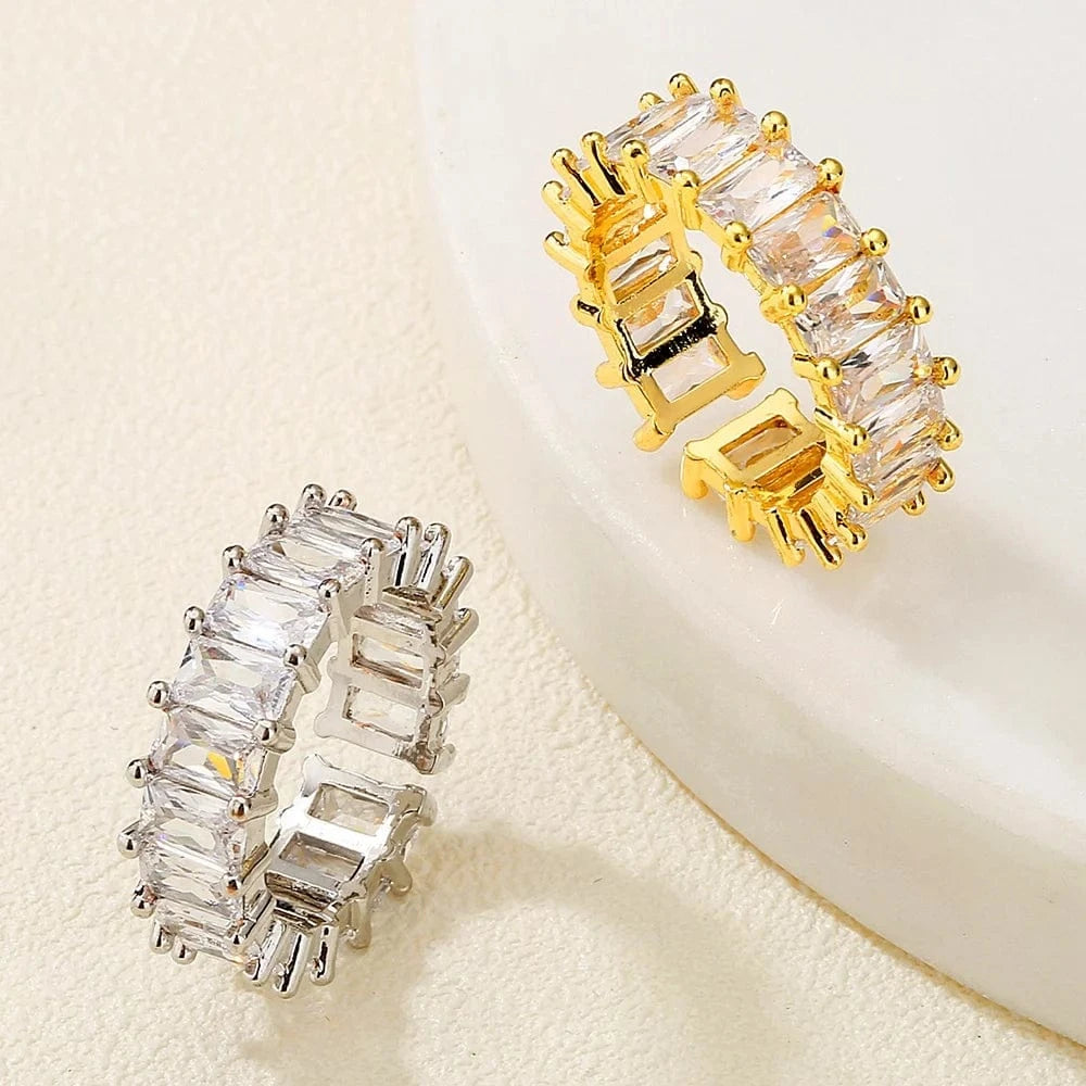 The Carat Cave Step-Cut CZ Eternity Ring